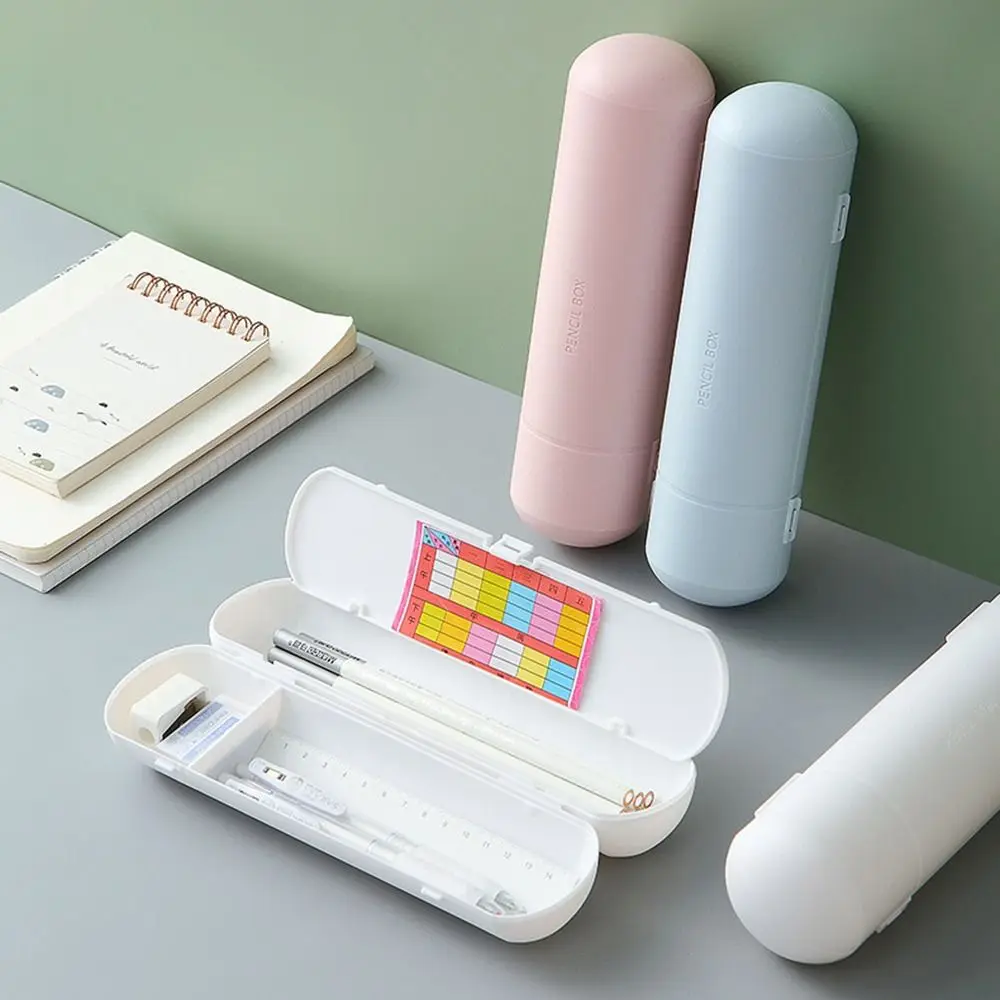 Durable Mini Pencil Case Cute Simple Pen Box Waterproof Large Capacity Stationery Storage Bag Student