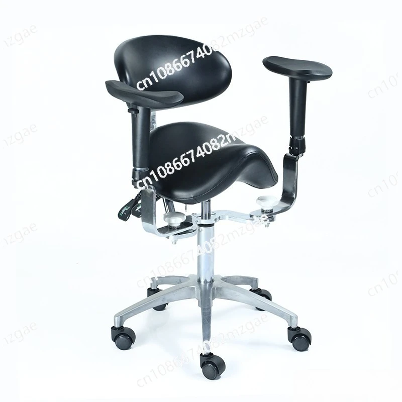 Lifting Armrest Microscope Surgical Saddle Doctor Chair - Adjustable Backrest Riding Medical Seat