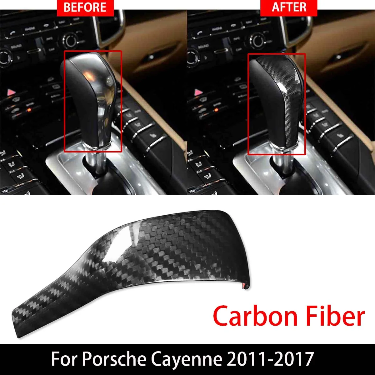 

Car Gear position Decorative Car Central Control Armrest Interior Modification Accessories For Porsche Cayenne 2011-2017