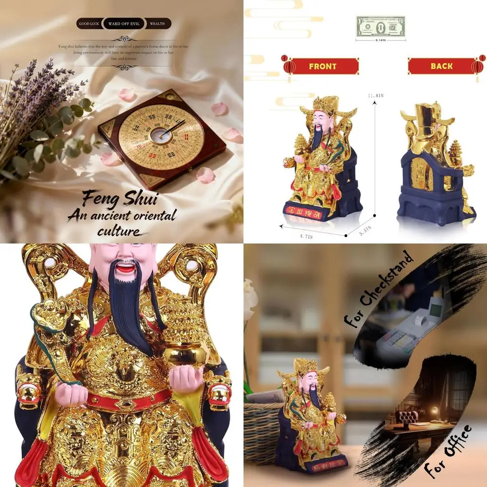 

12 Gold Fortune God Statue: Chinese New Year's Wealth Blessing