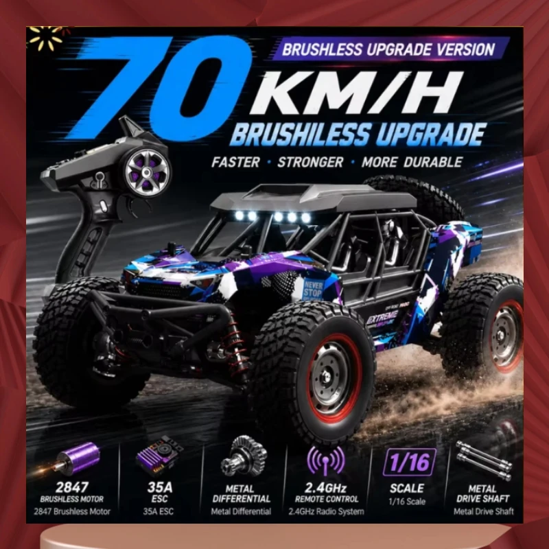 In Stock Scy 16106pro 1/16 Full Scale 75km/H Brushless Rc Off-Road Vehicle 2.4g 4wd Drift Toy Boy Party Christmas Presents Toys