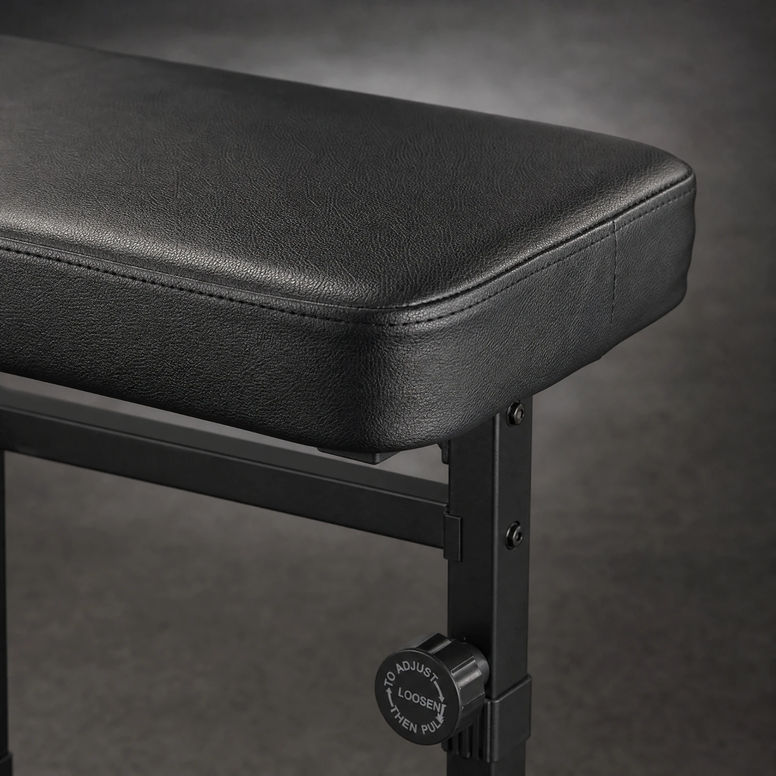Adjustable Piano Bench with Padded Seat PU Leather Upholstered Piano Bench Comfortable Cushioned for Keyboard Players