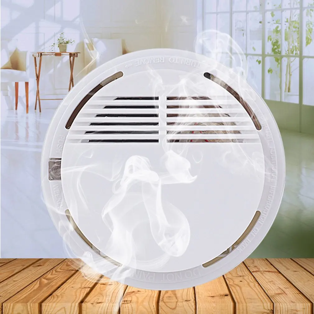 

9V Battery Operated Photoelectric Smoke Alarm LED Light Flashing & Sound Warning Smoke Alert Detector For Home School Hotel