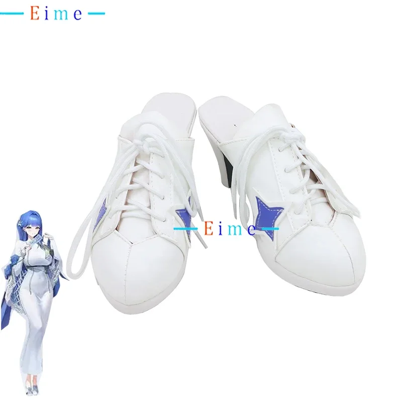 Nikke Alkana Cosplay Shoes PU Leather Shoes Halloween Party Boots Game Cosplay Props White High Heel Slippers Custom Made