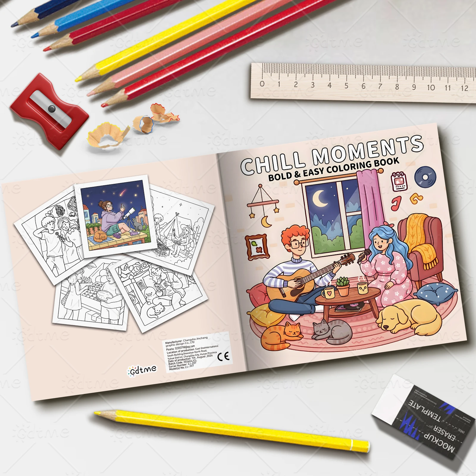 تحظير البرد، كتاب تلوين بأنماط جريئة وسهلة للبالغين، كتاب رسم لطيف، هدية مثالية للحفلات وأعياد الميلاد #3