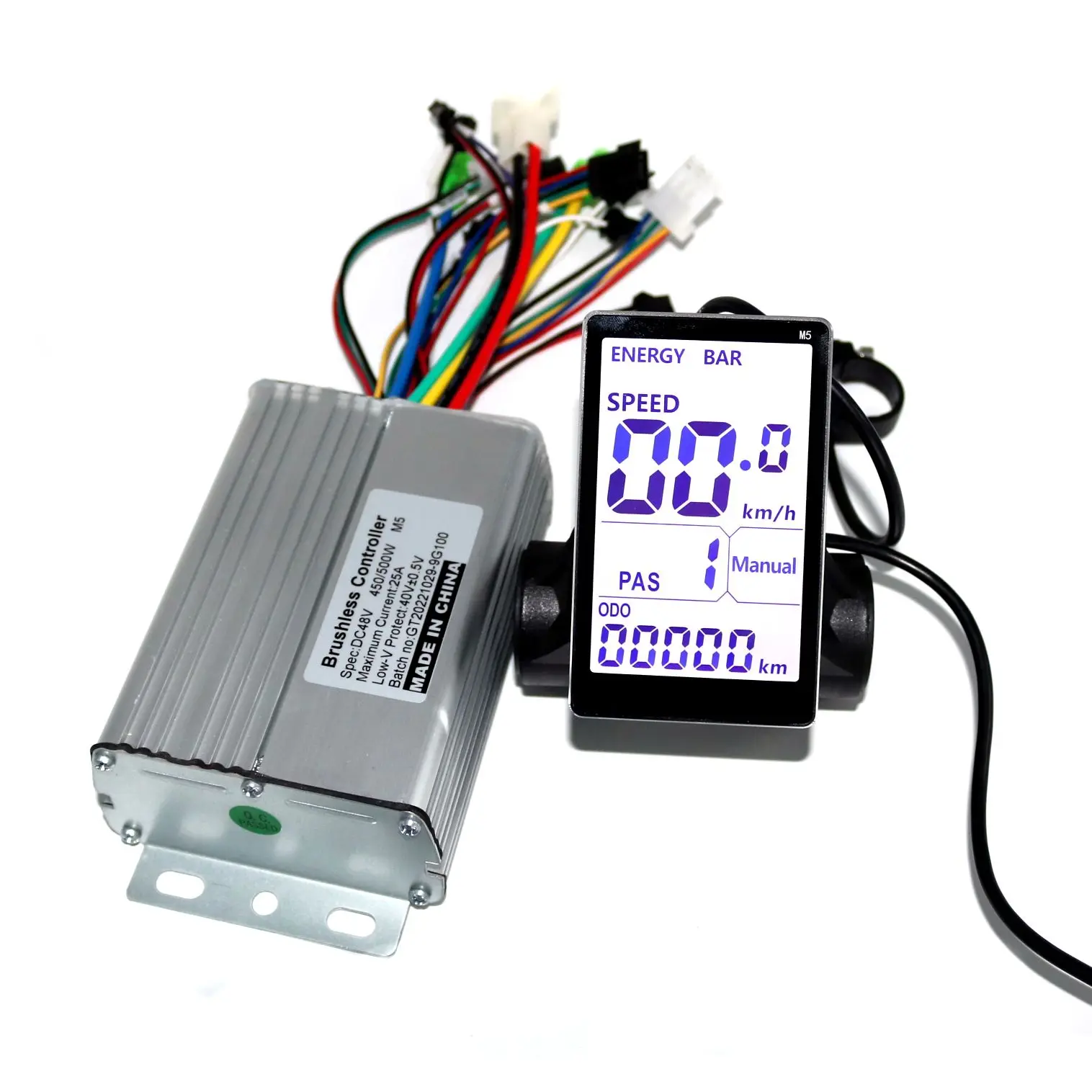 GREENTIME 9 Mosfet 36V/48V 450/500W BLDC Electric scooter controller E-bike brushless speed driver and M5 LCD Display one set