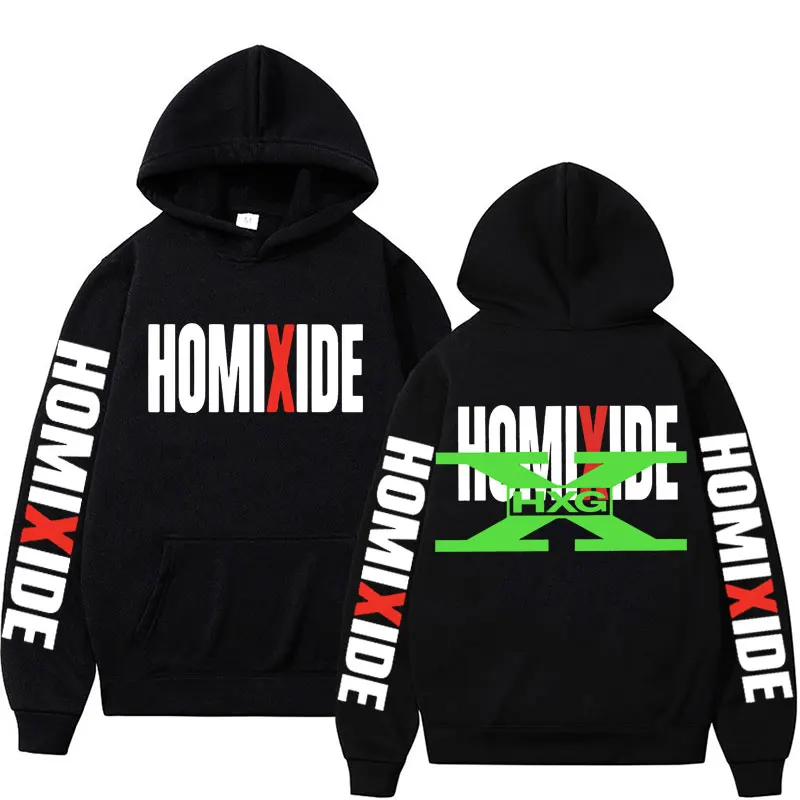 Homixide Gang Snot or Not HXG Logo Graphic Hoodie Men Women's Fashion Hip Hop Gothic Hoodies Retro Casual Long Sleeve Sweatshirt