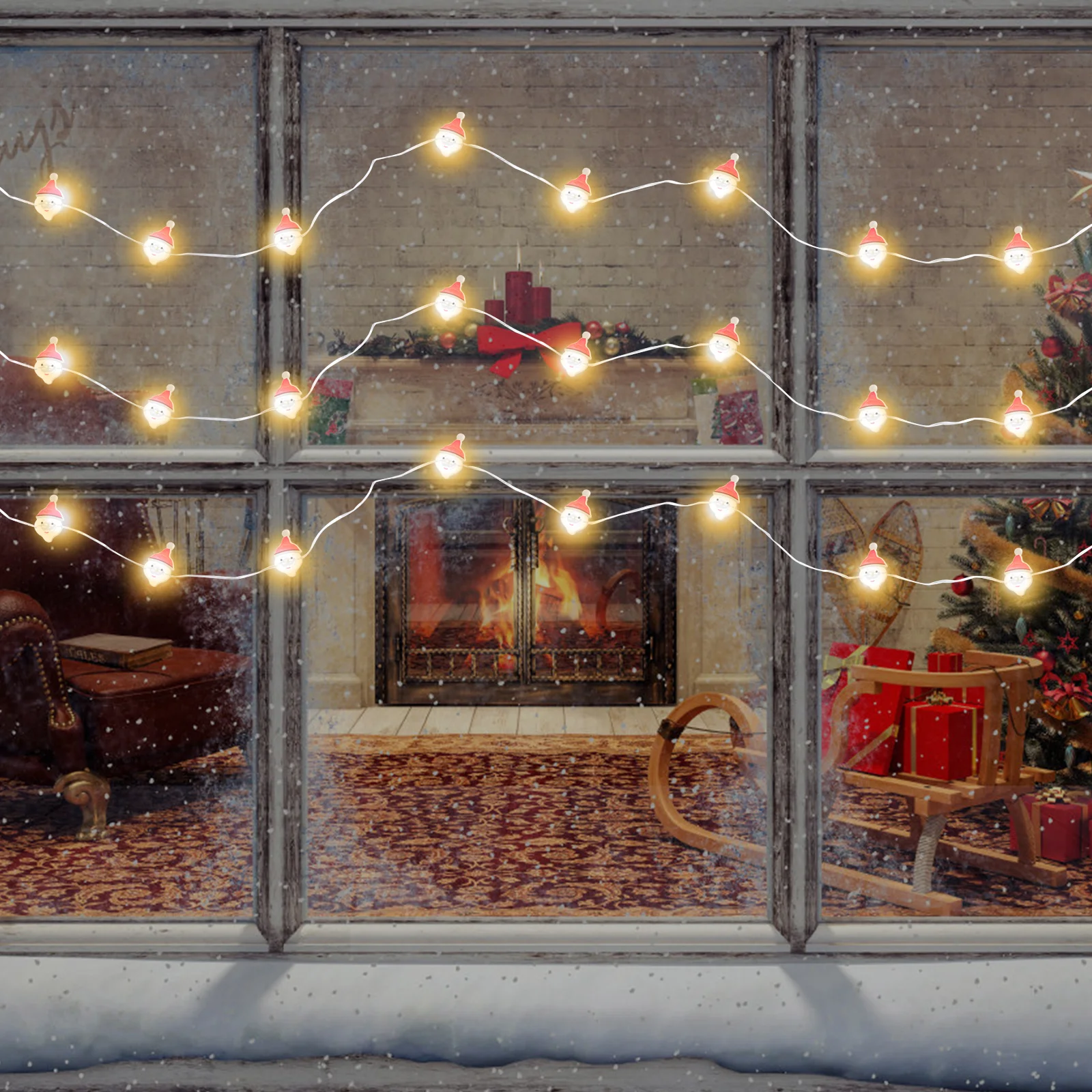 Очаровательная рождественская лампа, гирлянда