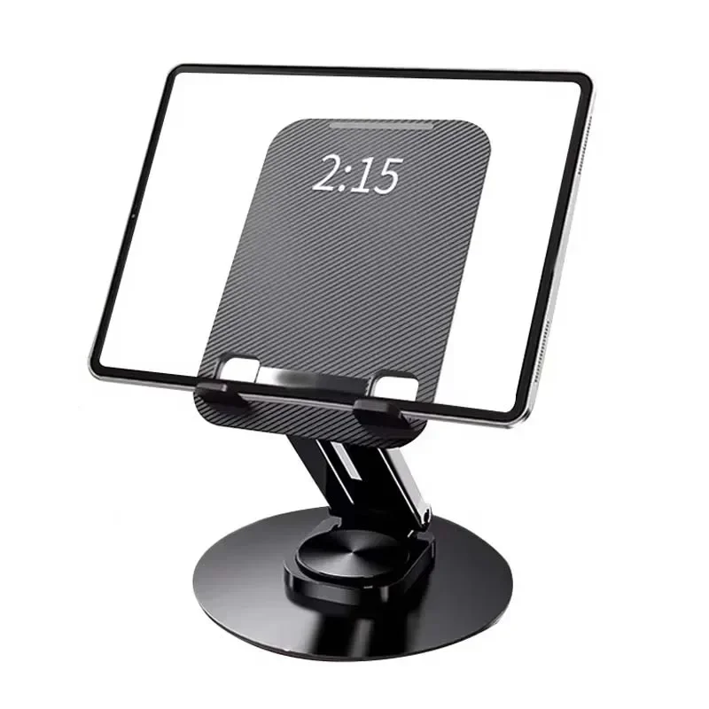 Folding Cell Phone Stand Adjustable Cell Phone Stand with Anti-Slip Base and Convenient Charging Port Fits All Smart Phones Pad