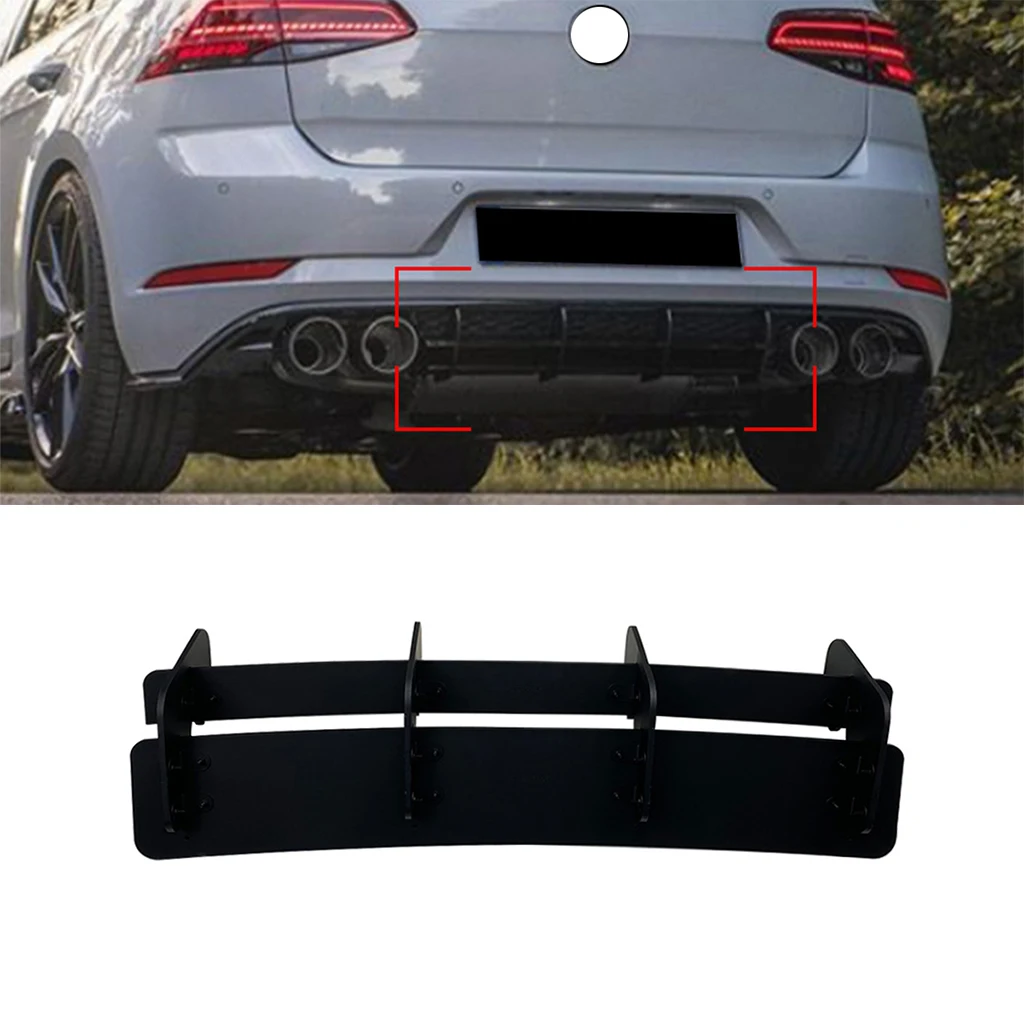 2Pcs Gloss Black Car Rear Window Side Spoiler Wing Splitter For Volkswagen Golf 7 MK7 Variant Wagen 2014-2017 Car Accessories