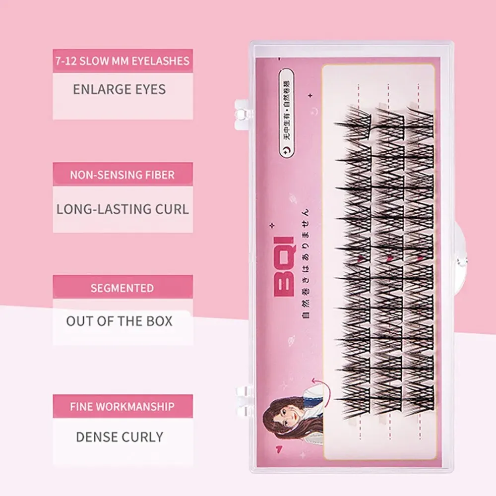 C Curl DIY Lash Extension Kit BQI Individual Lashes Extensions Mixed 7-12MM Mega Fluffy Eyelash Clusters