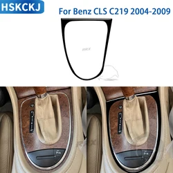 For Mercedes Benz CLS C219 2004-2009 Car Accessories  Plastic Interior Gear Shift Box Outer Frame Trim Sticker Modification LHD