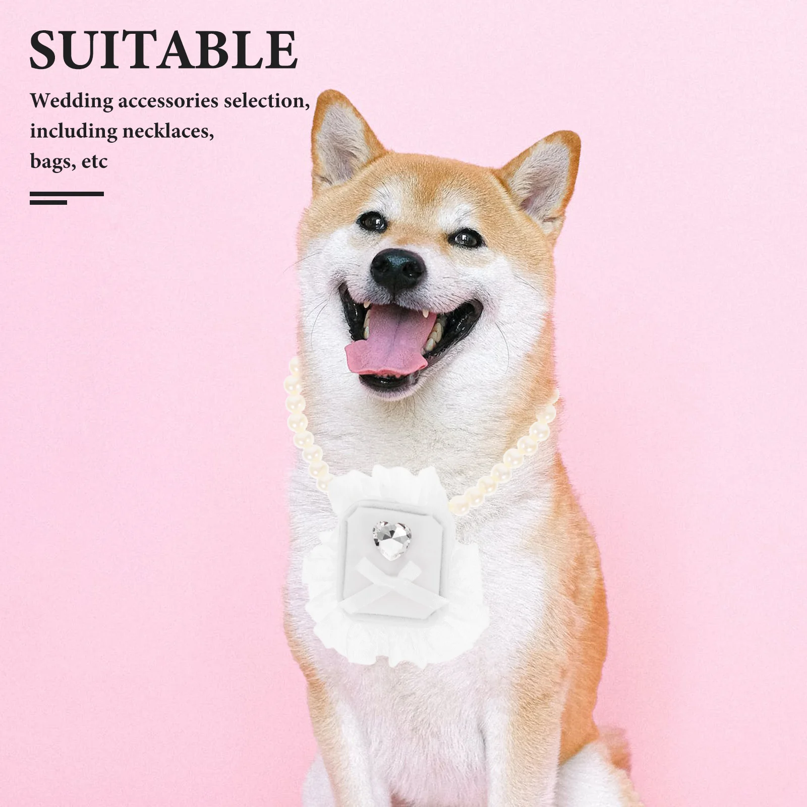 

Pet Wedding Ring Box Rings Bearer Holder Dog Collar Jewelry Case Engagement Storage Proposal Theme Necklace Bags Accessories Pet