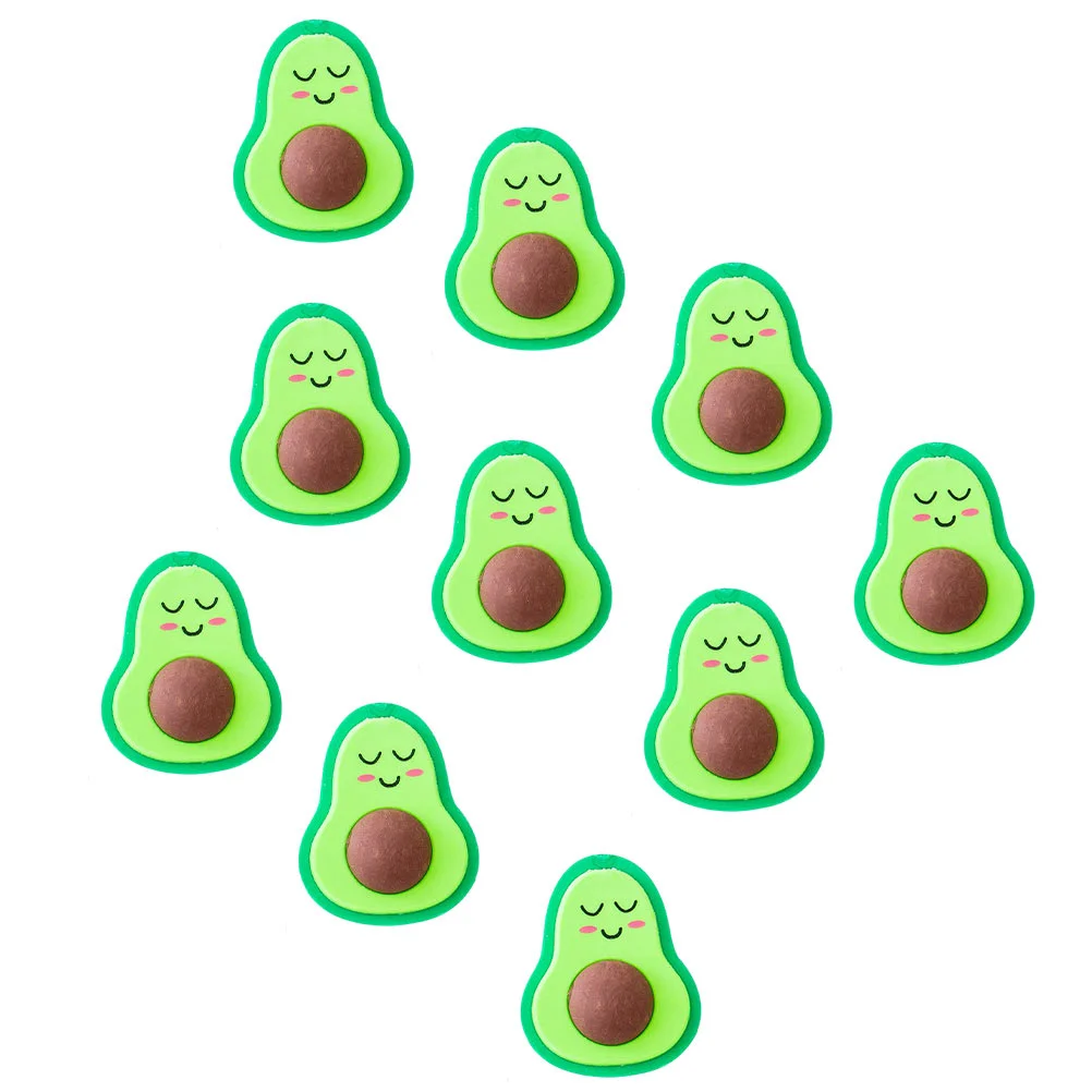 18 Pcs Toys for Kids Avocado Eraser Pencil Erasers Painting Rubber Small Adorable Green Children Gift Cartoon Student