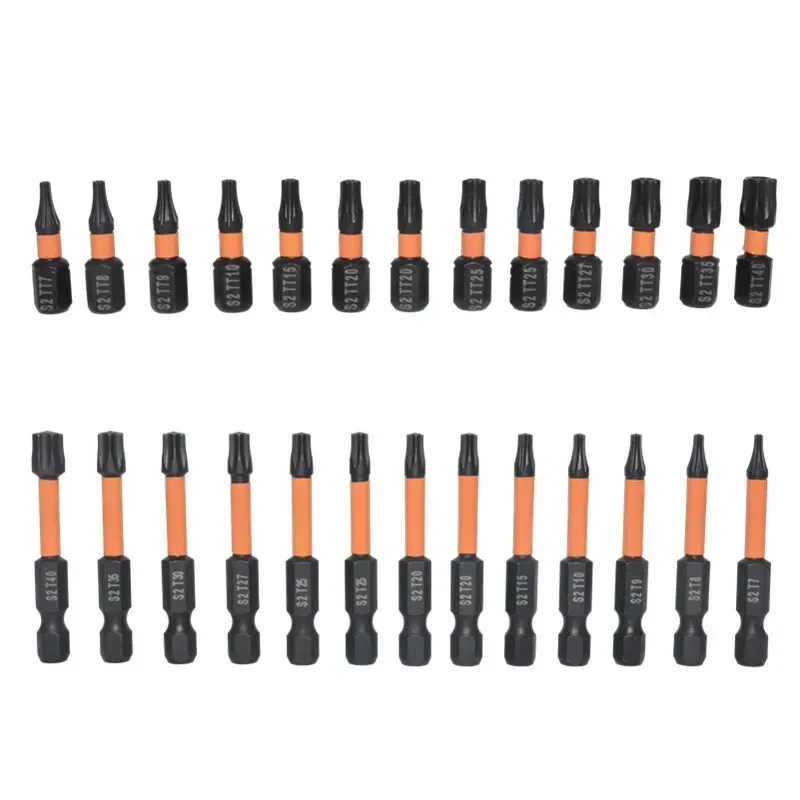 13pc Trox Screwdriver Bits Set 1/4 Hex Head Solid Screwdriver Quick Change Impact Driver Magnetic Screwdriver Drill Bit 25/100mm