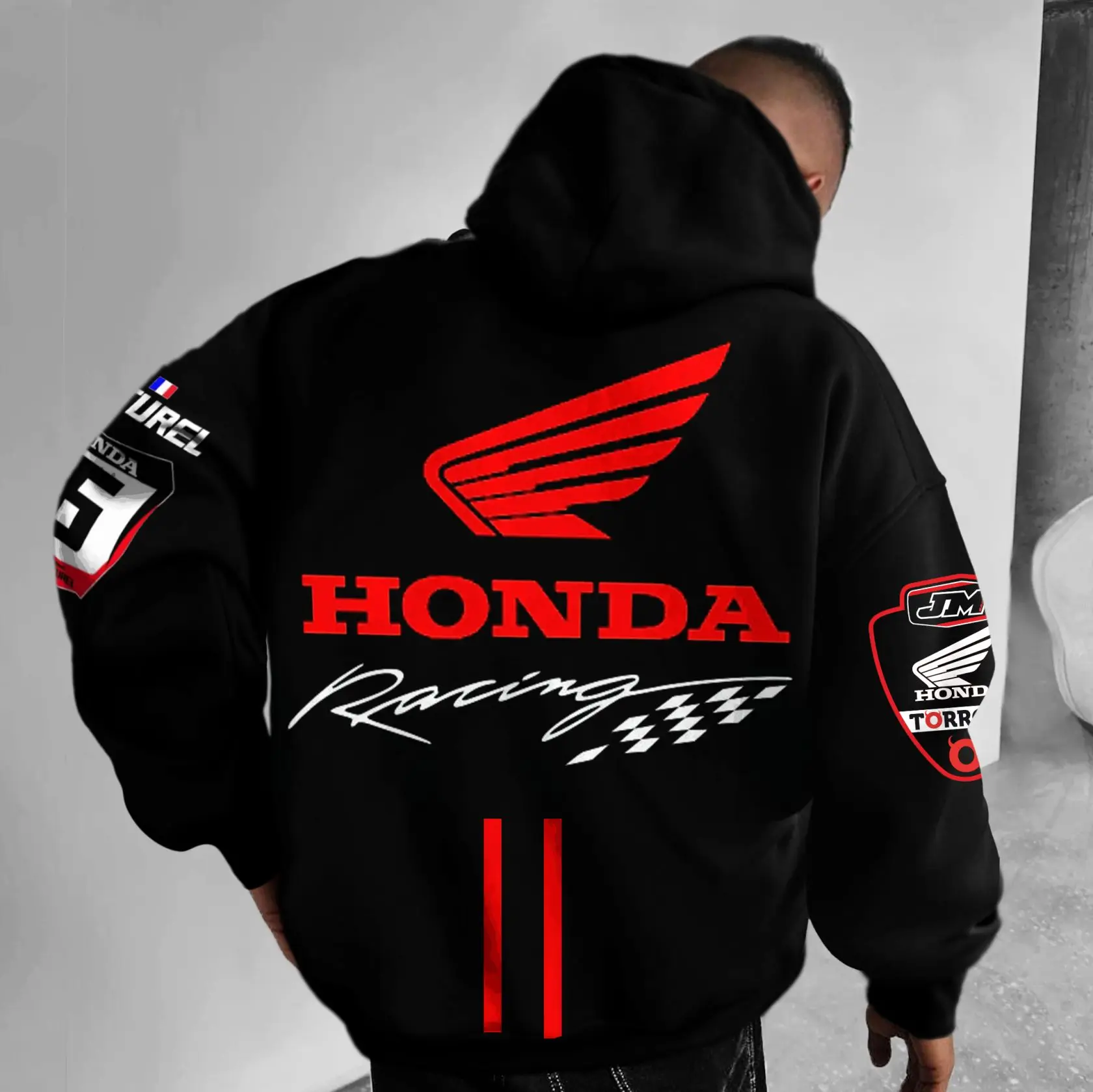 

Honda Team Hoodie Champion's Choice Printed Fleece Motorcycle Hoodie Men's and Women's Fashion Clothing