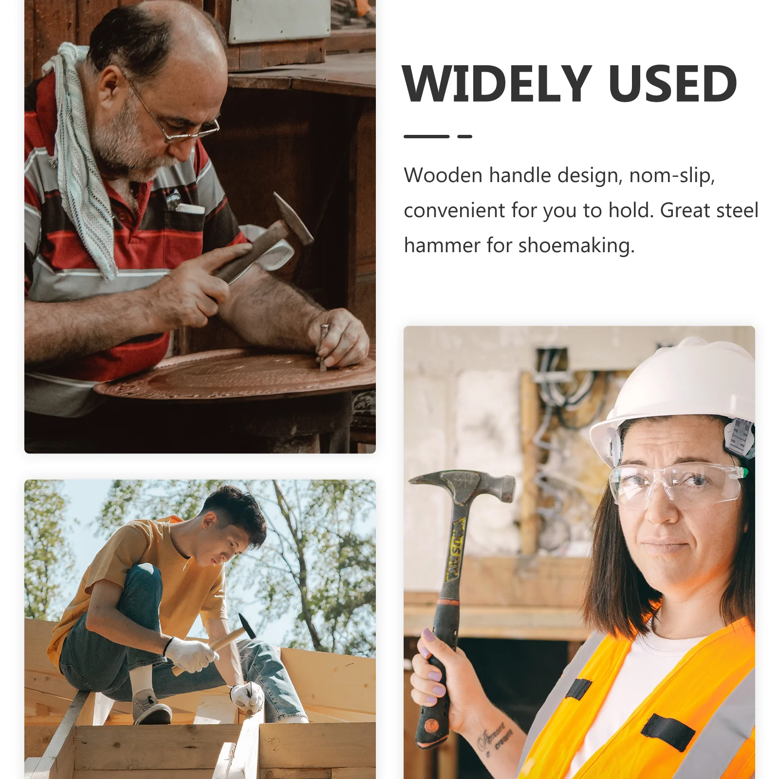 1Pcs Holzgriff Hammer Schuhmachen Schuhe Hammer Stahl Rostfrei Leichte Langlebig Schlagfest Werkzeug Schuhmachen Werkzeug