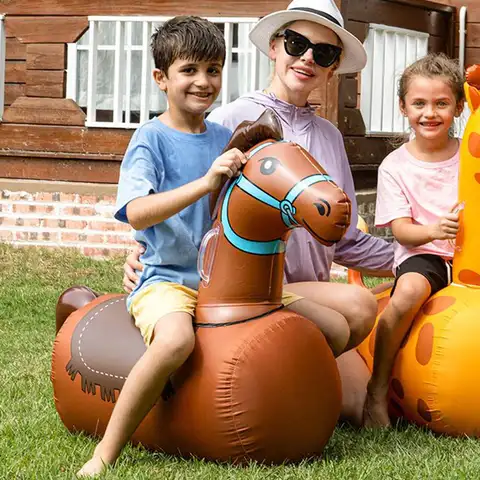 2026 Inflatable jumping horse Leakproof Ergonomic Balance Toy children entertainment toy pony jumping mount jumping horse