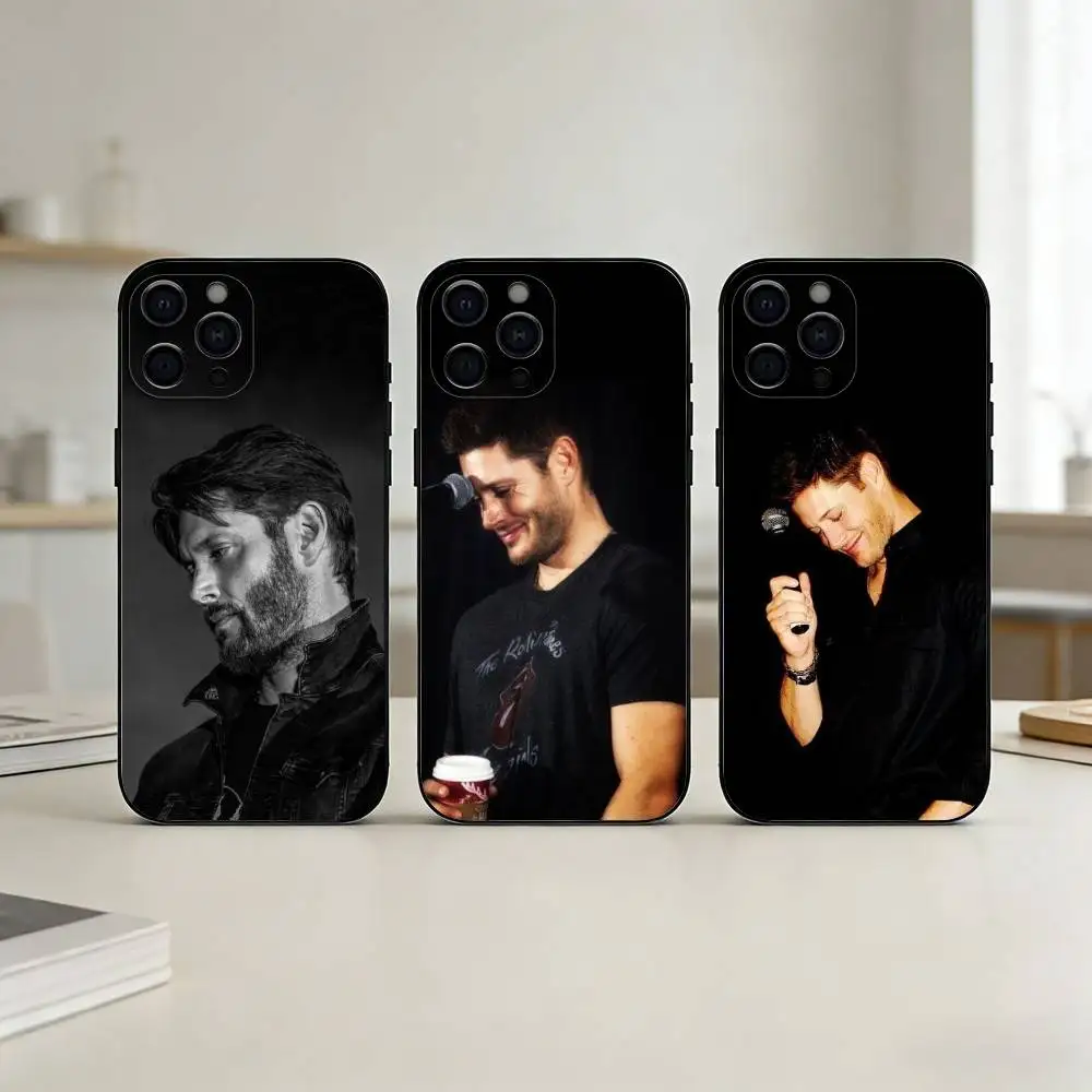 

J-Jensen A-Ackles Phone Case For iPhone 17,16,15,14,13,12,11 Plus,Pro Max,SE4Soft Silicone Black Cover