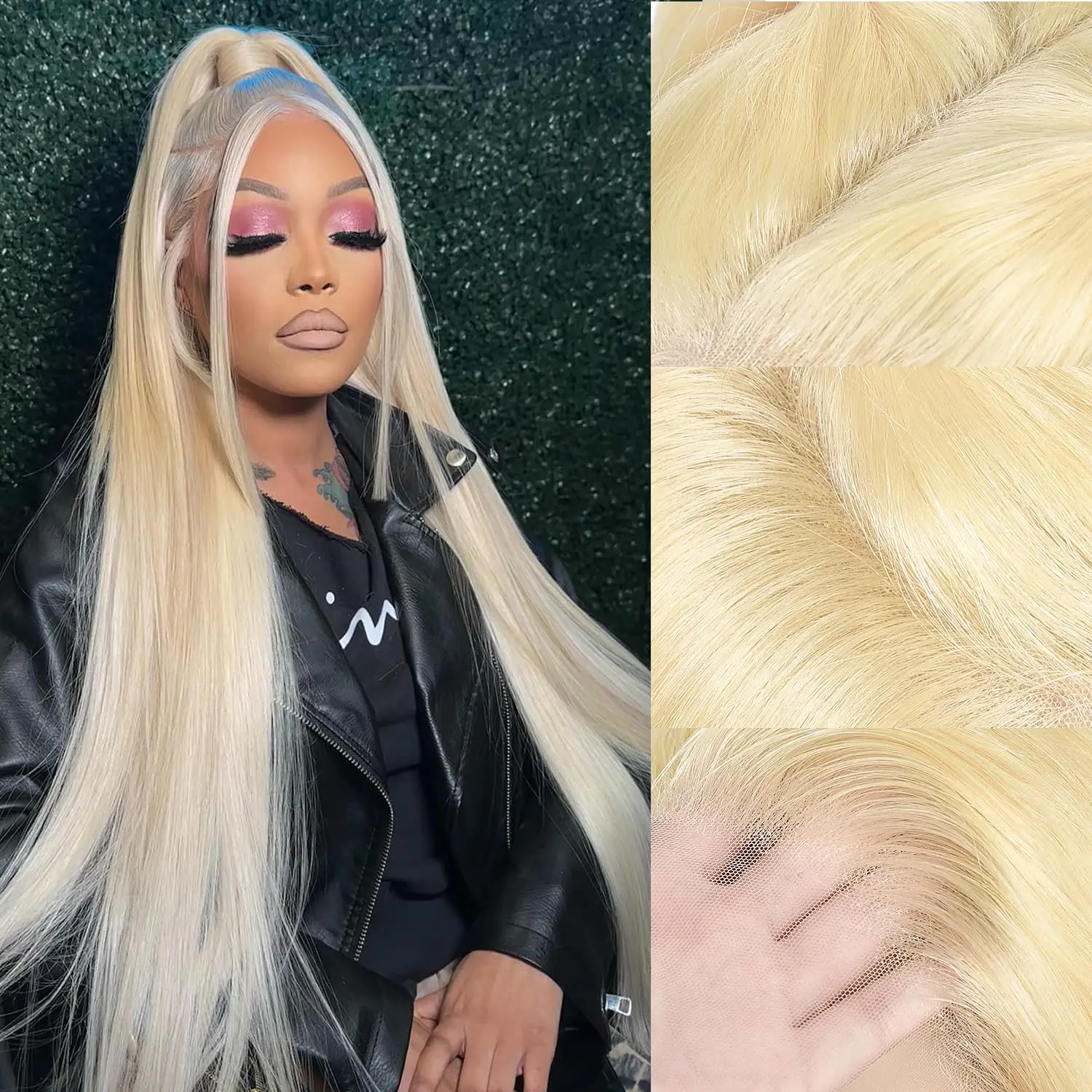 Rambut Asli 30 40 Inch 613 Honey Blonde 13x4 Hd Transparent Lace Front Human Hair 13x4 Bone Straight Lace Frontal Wig untuk Wanita 250 Density