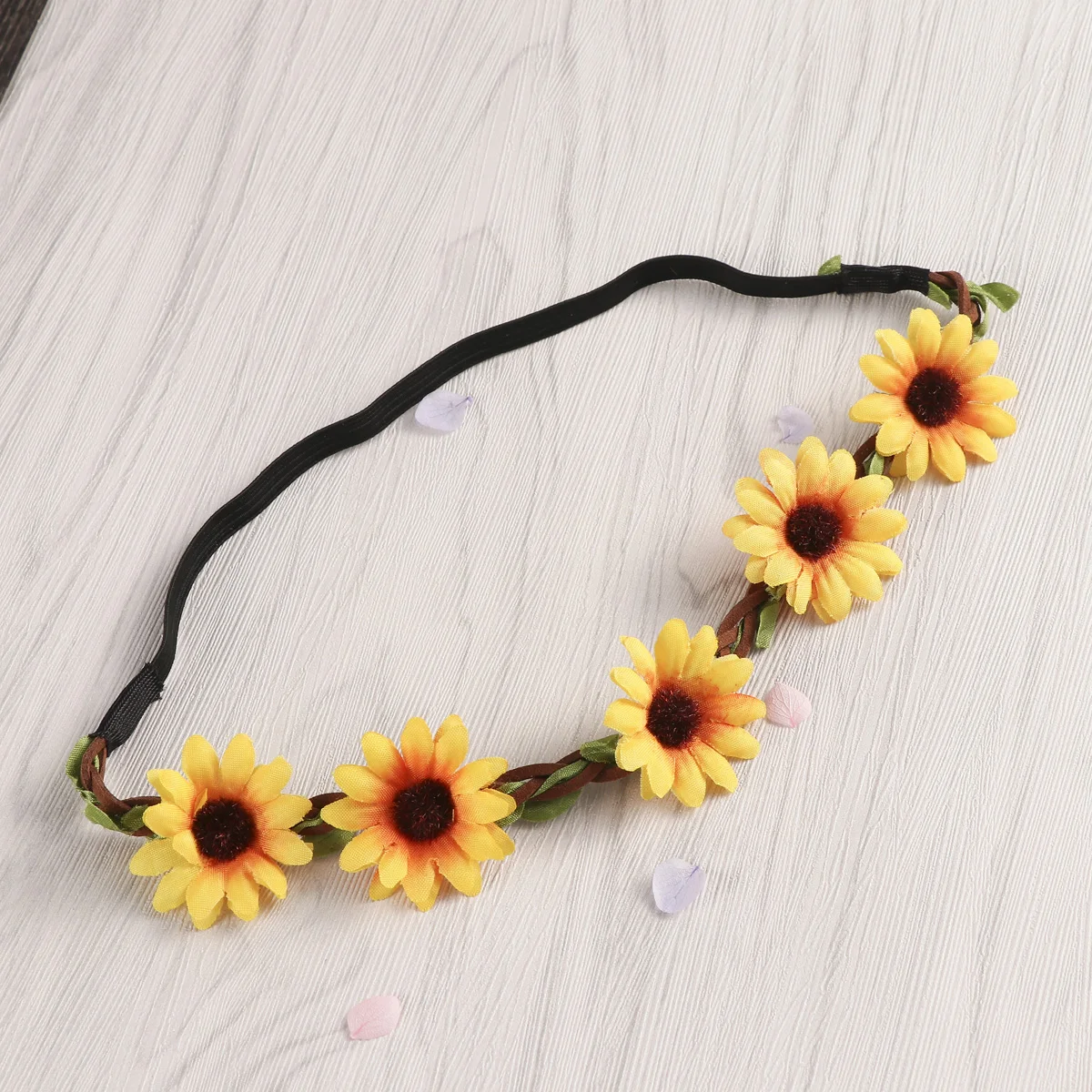 

Hawaiian Sunflower Flower Headband Crown Hair Accessories For Women Men Luau Party Tropical Beach Theme Carnival