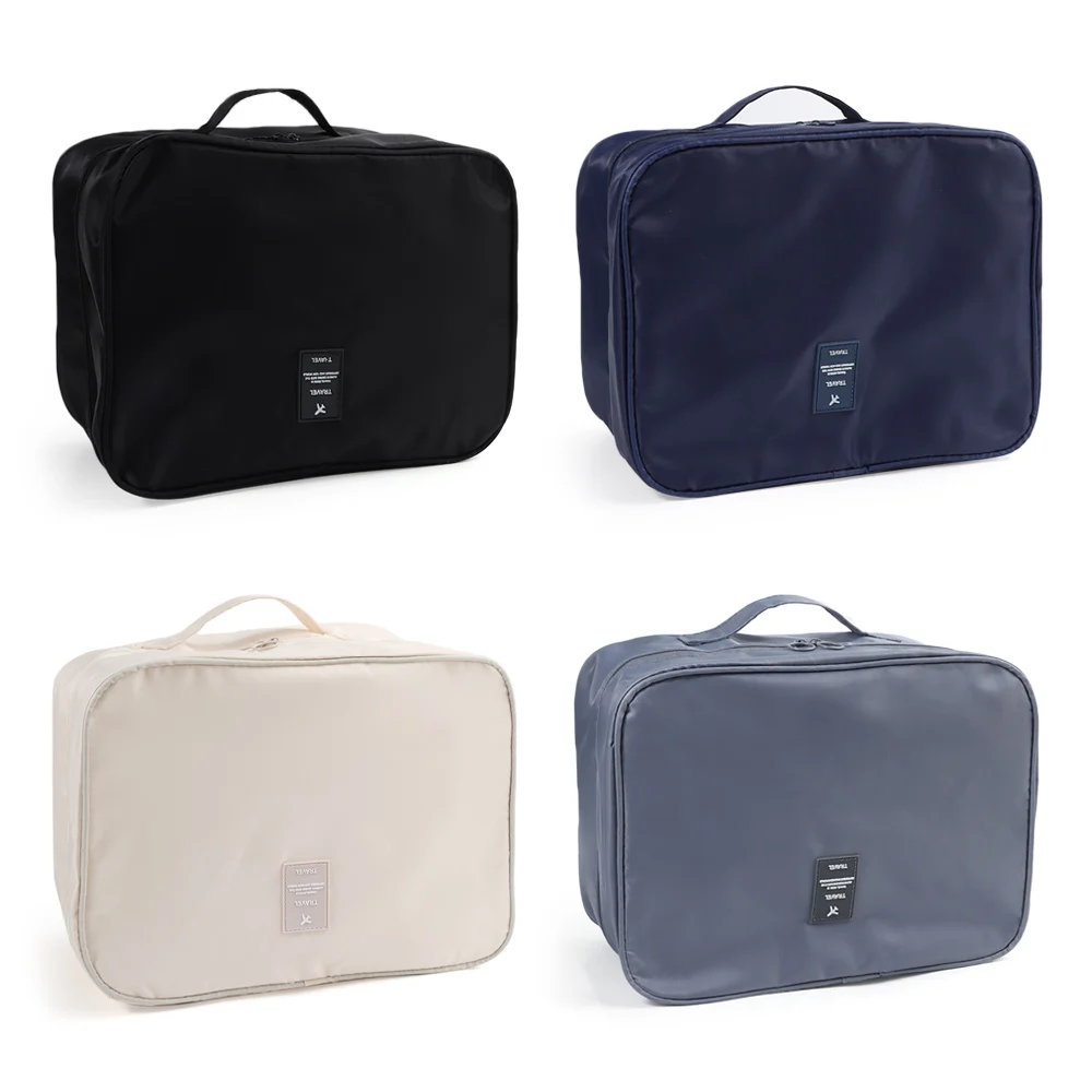 Upgraded Multi-layer Travel Shoe Bag Zipper Waterproof Sneakers Storage Bag Sturdy Portable Storage Box Store 4 Pairs of Shoes