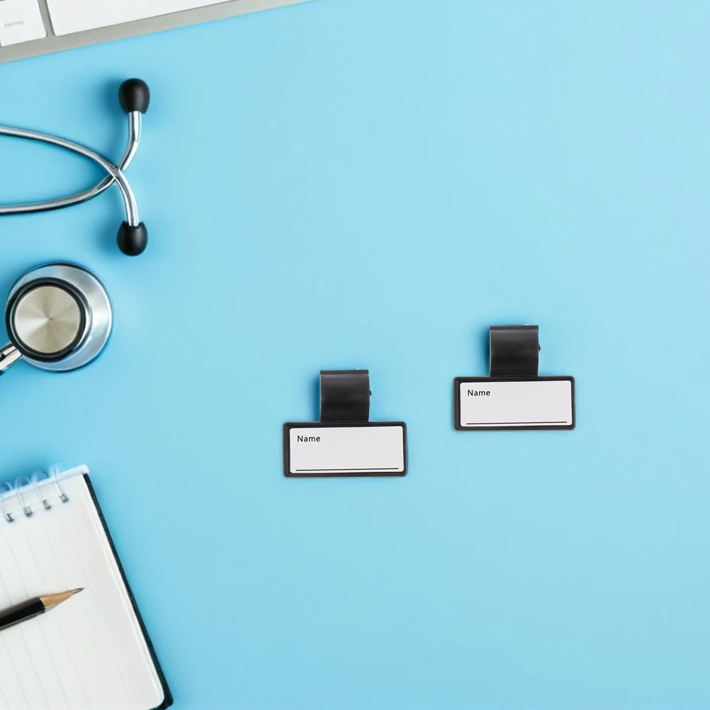 

15Pcs Stethoscope Name Tags Identification Badge Clips Professional Appearance Plastic Name Plates Medical Id Tags