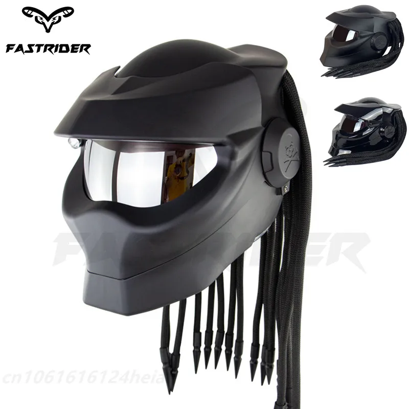 

Iron Blood Warrior Motorcycle Helmet Braid Helmet Personalized Electric Motorbike Predator Helmet casco de moto