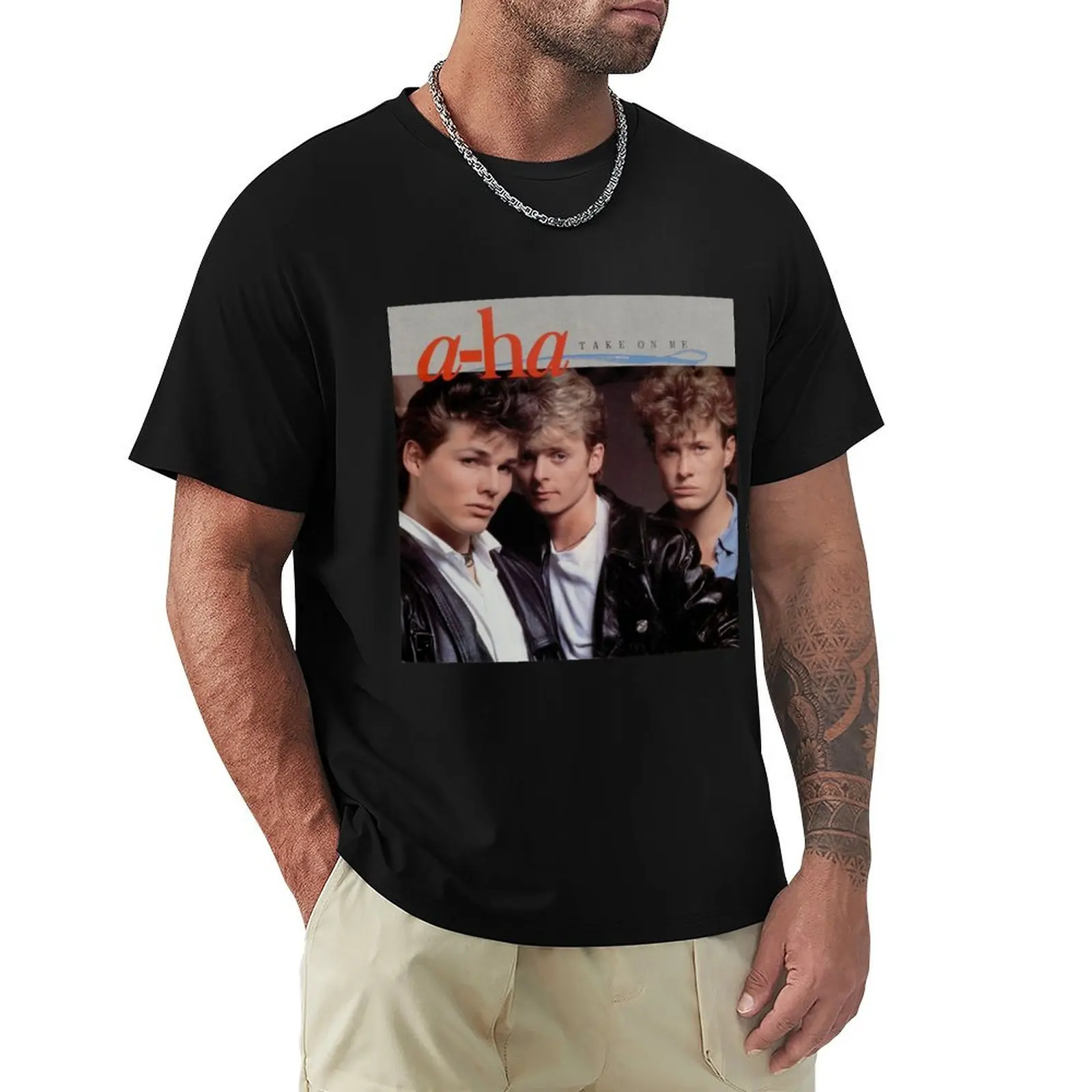 

A-ha take on me T-Shirt Louboutins oversized oversizeds mens graphic t-shirts big and tall
