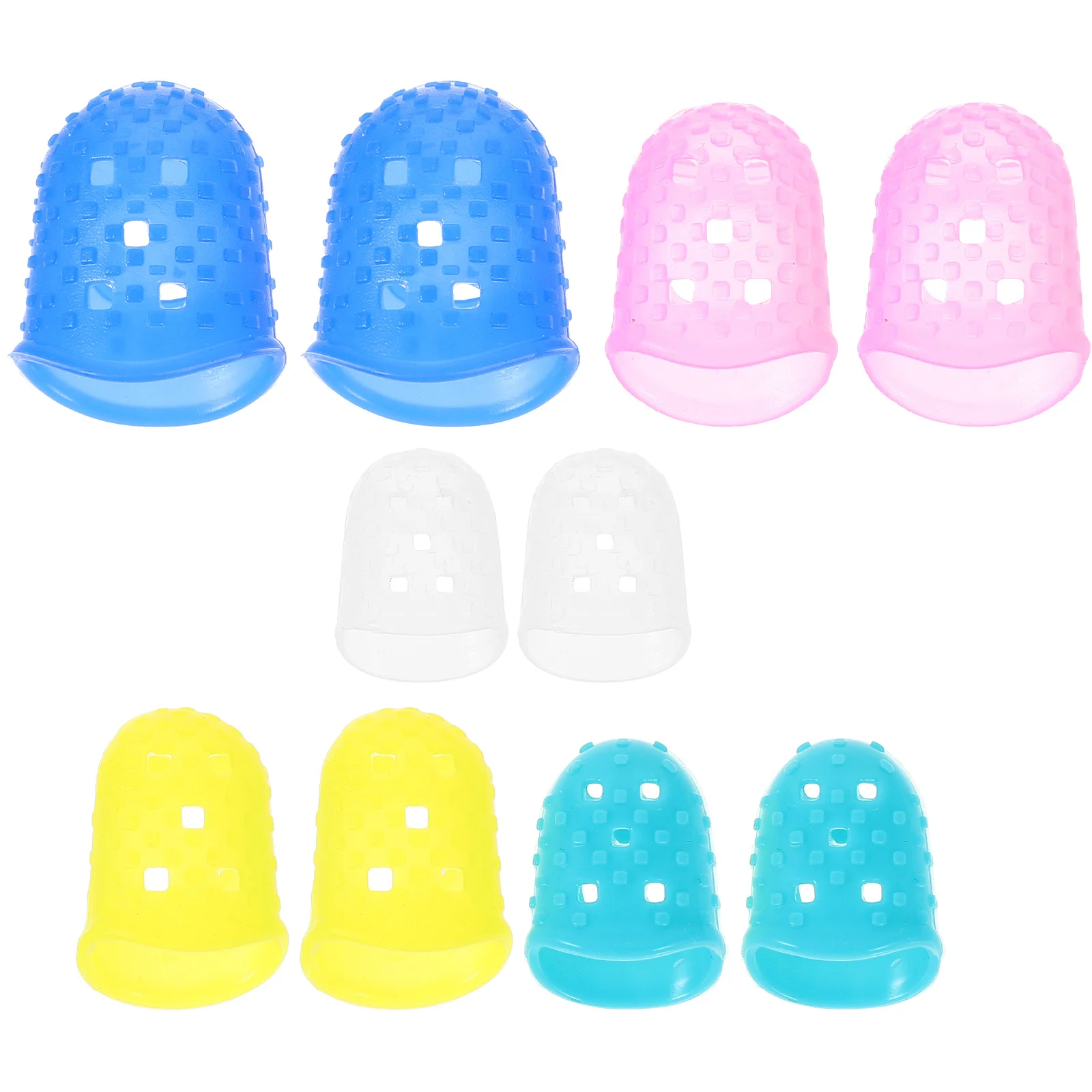 50 قطعة سيليكون الإصبع حامي إصبع يغطي لعب الغيتار الورق متعدد الحجم عدم الانزلاق قبعات واقية العمل