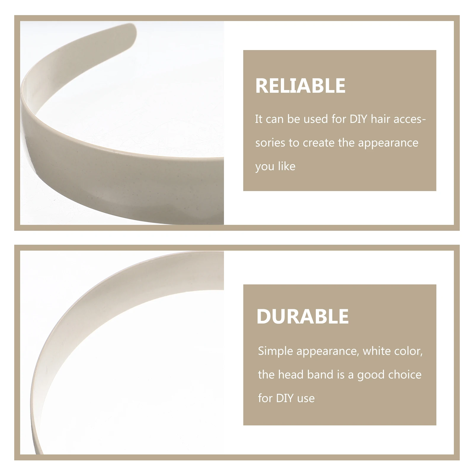 

12pcs Short Headband Accessories Women Girls Blank Plastic Headbands Diy Wide Simple Unfinished Hoop Material Stylish Daily