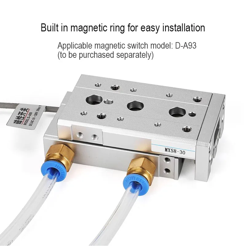 MXS Series Pneumatic Slide Cylinder MXS6 MXS8 MXS12 MXS16 MXS20 MXS25-10/20/30/40/50/75/100/125/150mm