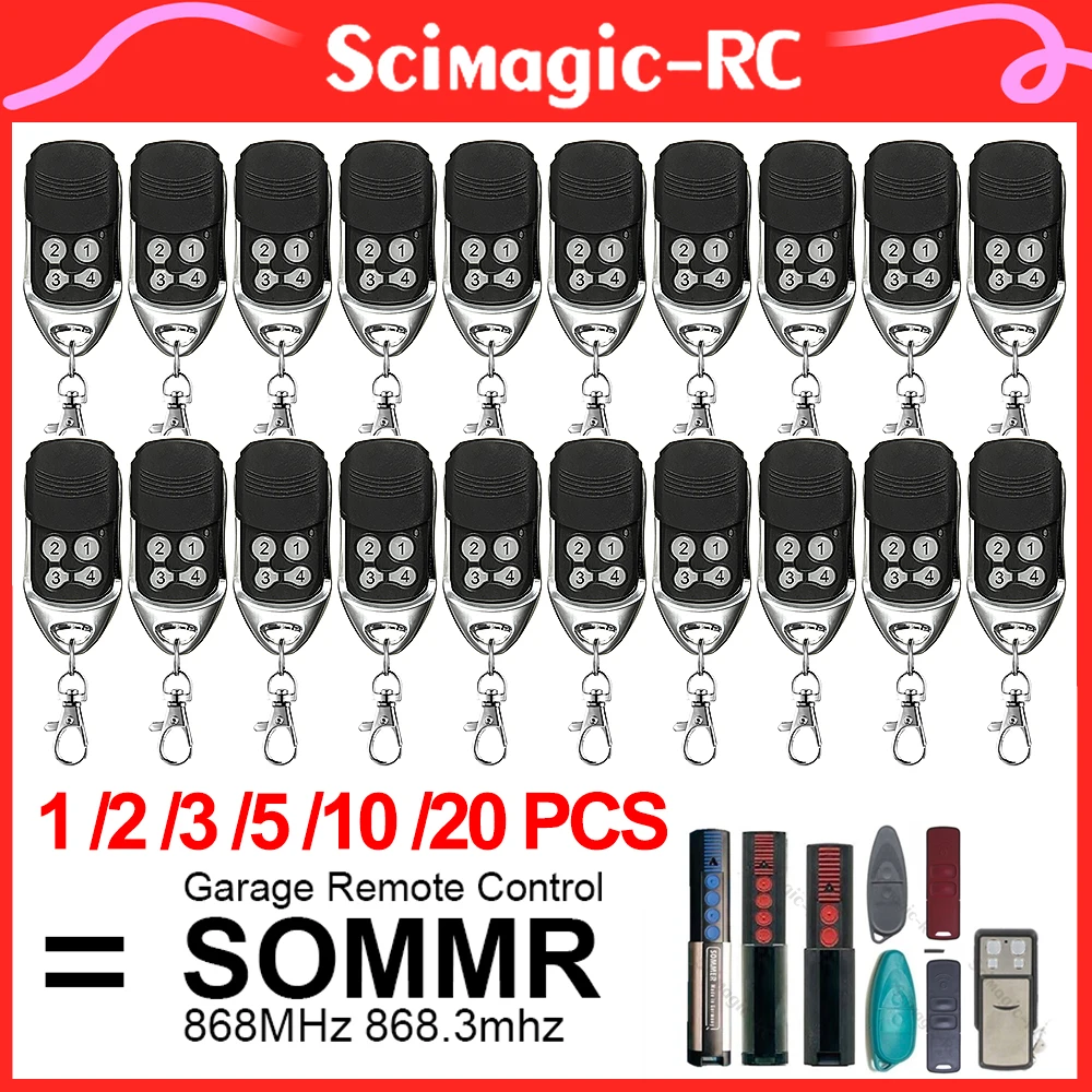 1-20PCS SOMMER 868MHz Garage Door Remote Control and SOMMER Receiver For 4020 TX03-868-4 4011 4025 4026 4031 4035 868 Transmitte