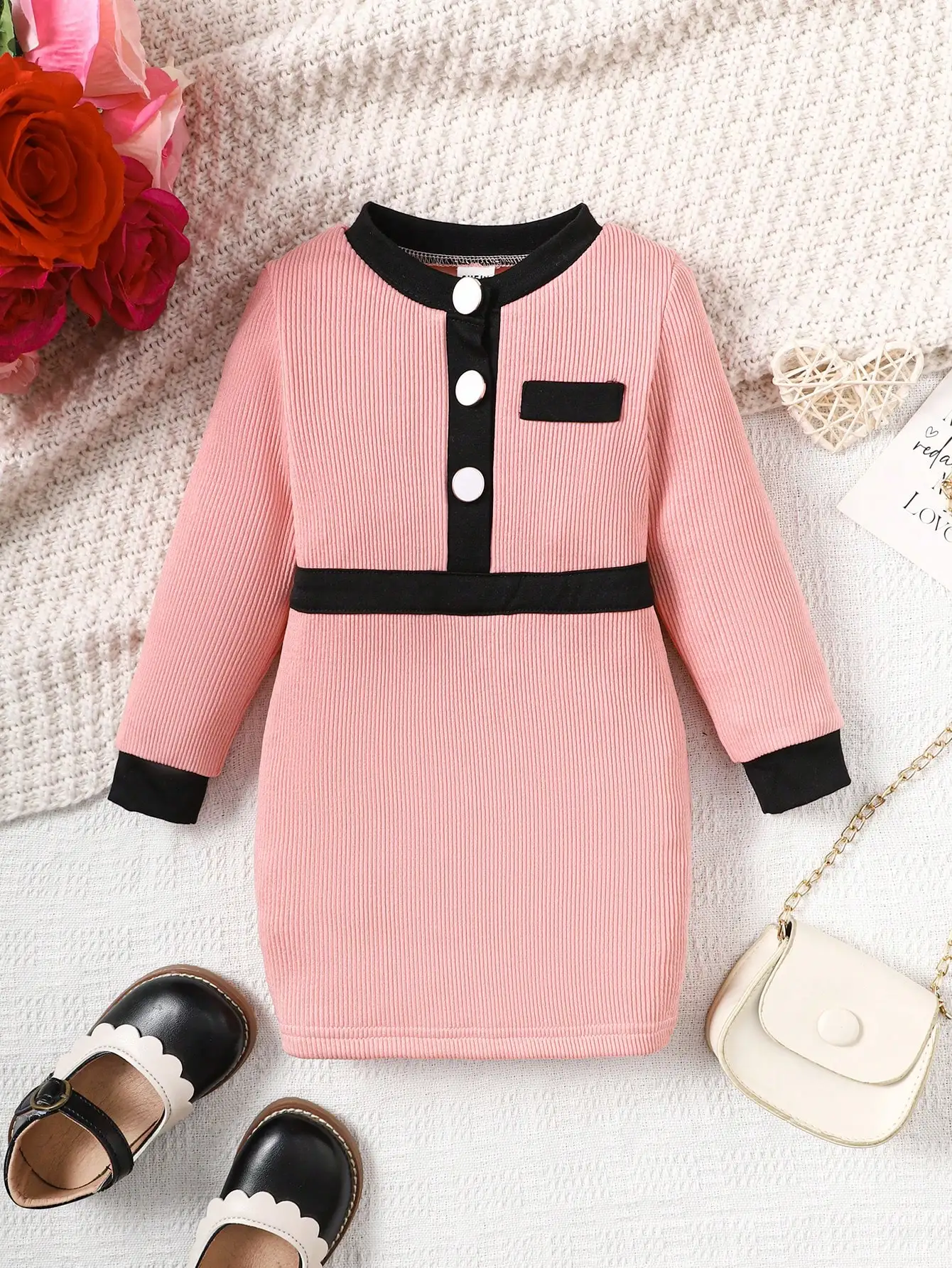 Baby spring and autumn fashion elegant temperament comfortable breathable dress