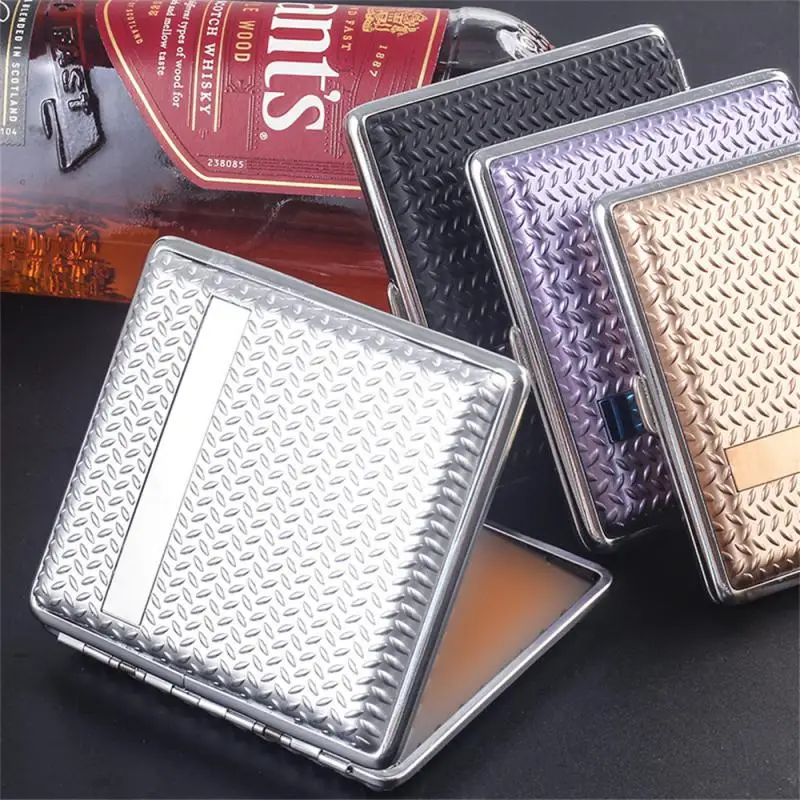 Cigarette Box Portable Smoke Storage Box Metal Iron Clip Anti-pressure Cigarette Clip Personalized Cigarette Case