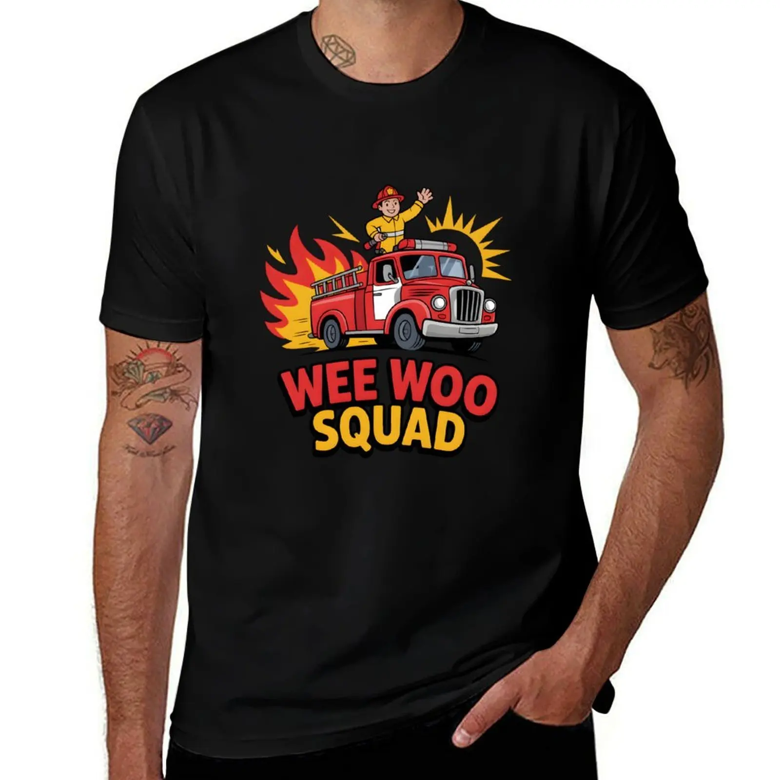 

Wee Woo Squad Fire Truck Lovers Unite T-Shirt anime figures football t shirt T-shirts man baggy shirts vintage t shirt men