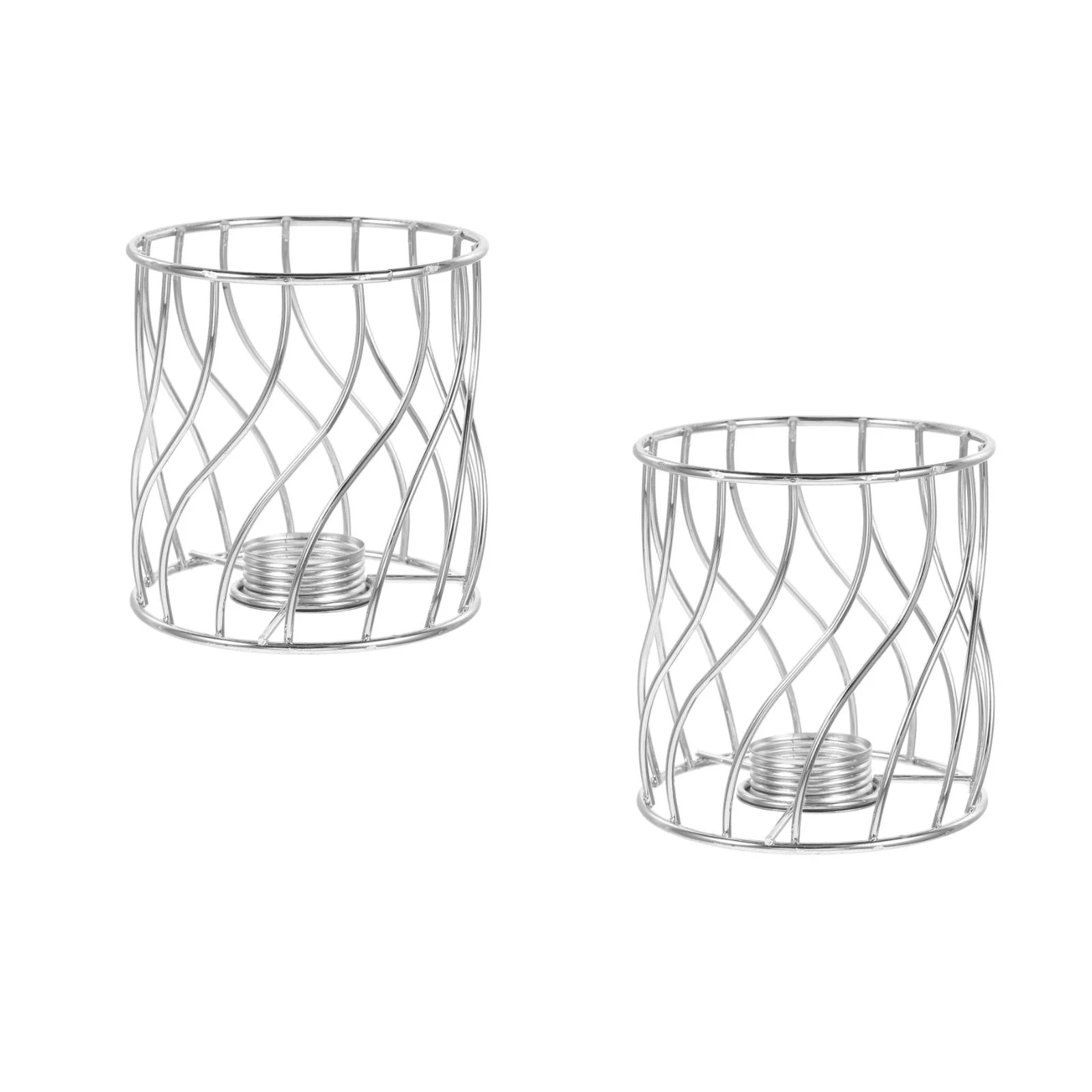

2pcs Vintage Metal Cage Lamp Shade Rustic Farmhouse Light Fixtures Fans and Chandeliers and Stylish Lighting Accessory