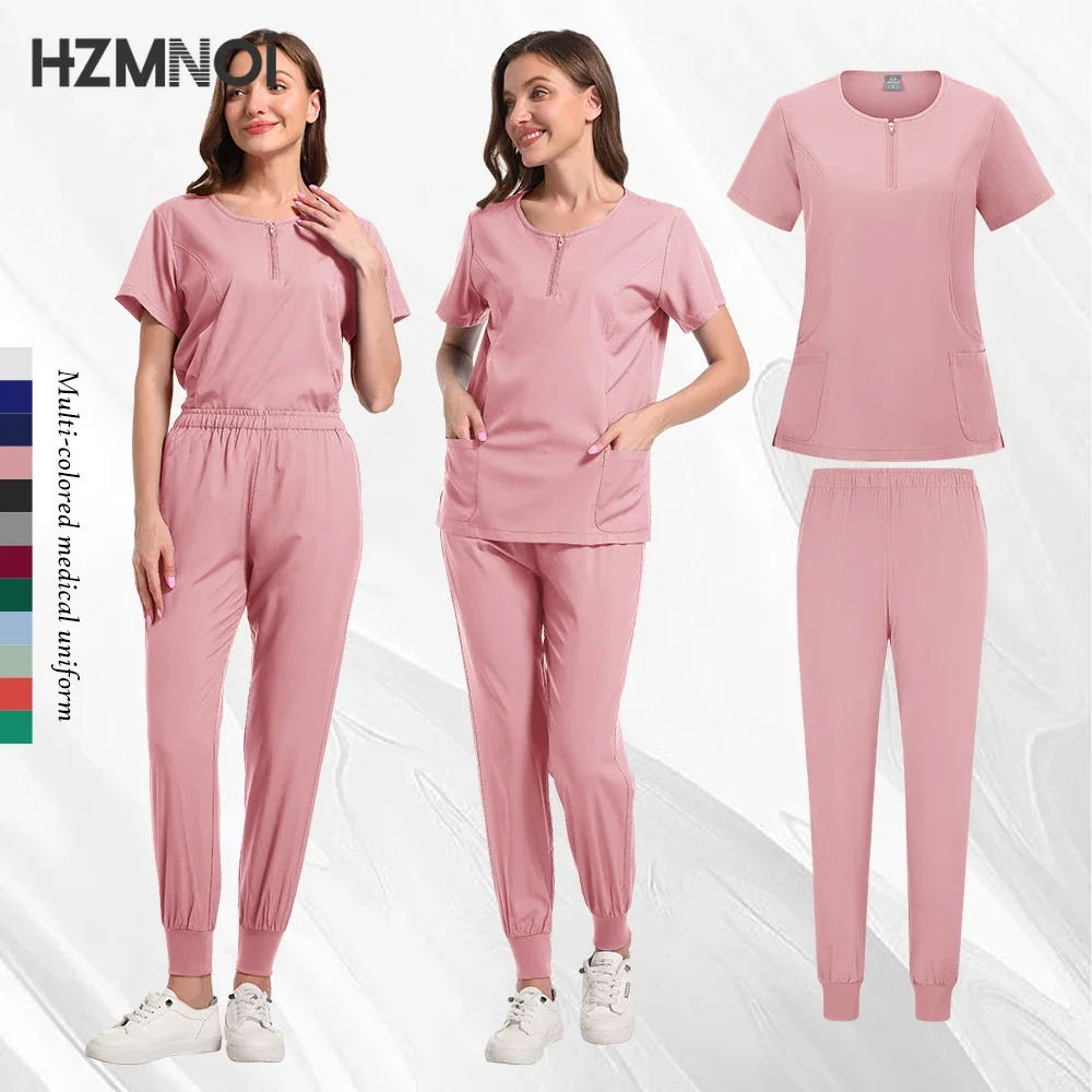 Dental Hospital Handwashing Clothes for Men and Women Short Sleeved Pharmacist Work Suit Split Doctor Work Clothes Surgical Sets