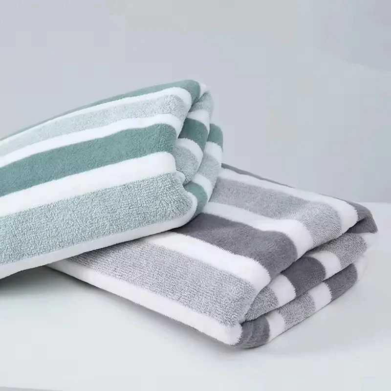 1 Pc Striped Face Towel Thickened Absorbent Soft Face Towel For Home Thick And Durable For Daily Household Use New