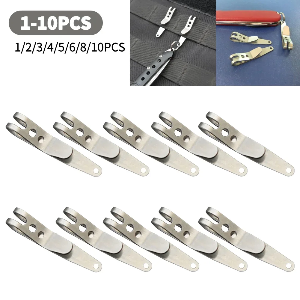 1-10PCS Metall Schlüssel Schnallen Edelstahl Mini Silber Tragbare Tasche Clips Tasche Taille Gürtel Hängen Clip Karabiner outdoor-Tool