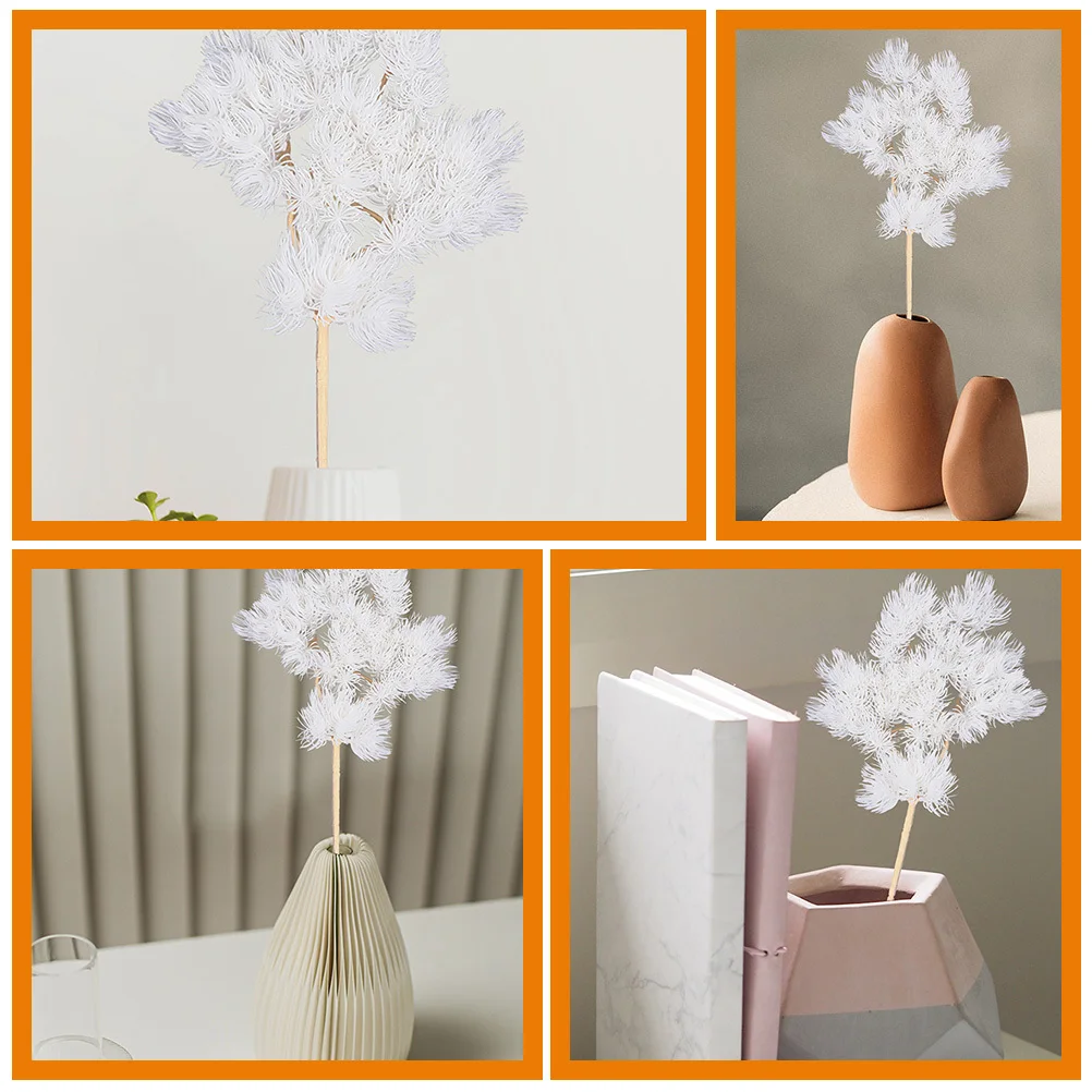 

6pcs Artificial Pine Picks Simulation Branches For Christmas Wreath Diy Decor Plant Arrangement Supplies Fake Pine Stems Xmas