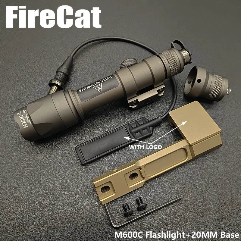 Imagem -04 - Lanterna Tática para Rifle Airsoft Luz Led Escoteiro Tocha de Caça Trilho Pictinny sf M600 M600c M300 M300c