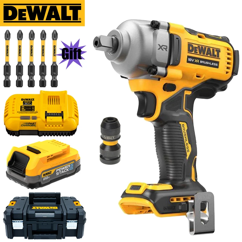 DEWALT DCF892 DCBP034 Electric Impact Wrench Battery Sets 1/2in 3-speed High Torque Adjustment LED Light DCF894 Upgraded