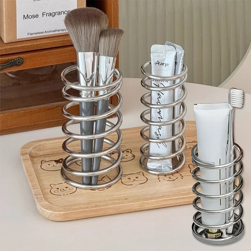 

Toothbrush Holder Stand for Bathroom, Metal Toothbrush Organizer with Base, Toothbrush Storage Collection for Family