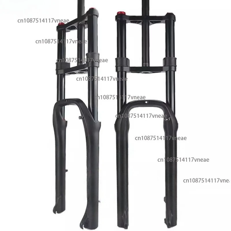 Double Shoulder Snowmobile Front Fork Shock Absorber Air Fork 26 * 4.0 Fat Fork 135MM Open Gear Damping Adjustable