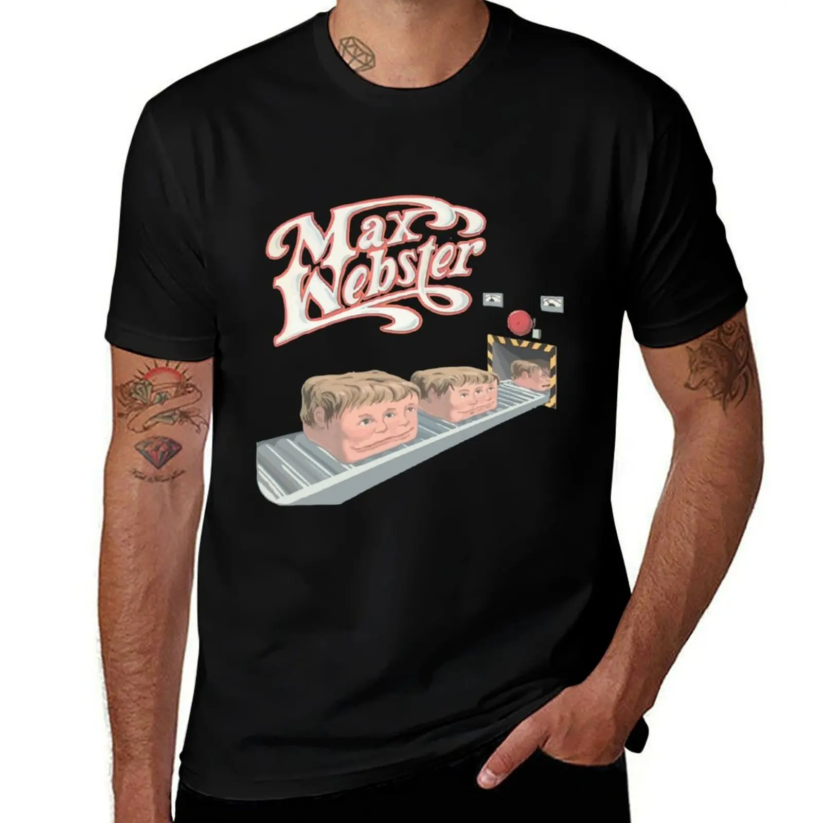 Camiseta Max Webster Here Among The Cat para uso diário, básica, de manga curta