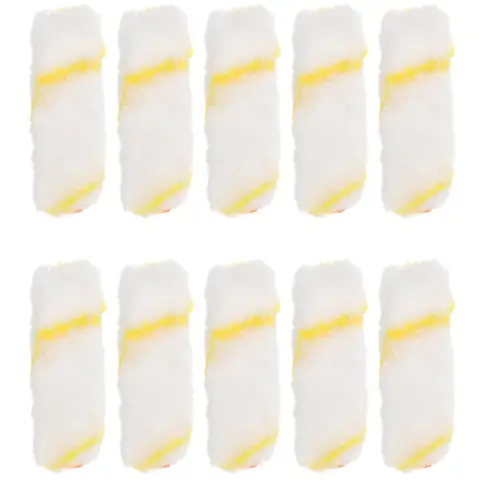 10 Pcs 4 인치 페인트 롤러 커버 부드러운 벽화 용품 벽화 롤러 캐비닛 도구 키트 거품 낮잠 홈 수리