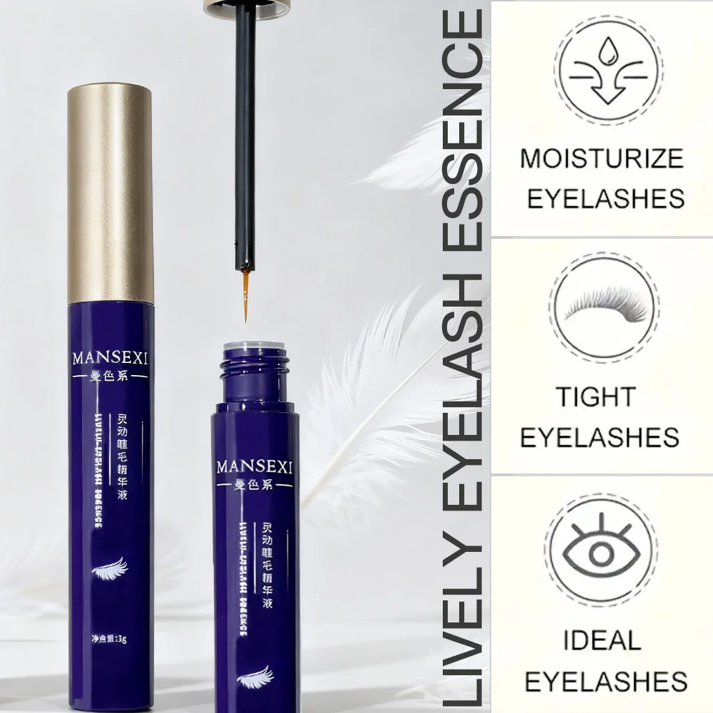 Soro de crescimento de cílios de Natal e Halloween – intensificador de cílios nutritivo para cílios mais longos, mais completos e curvados, à prova d'água, cuidados com os olhos