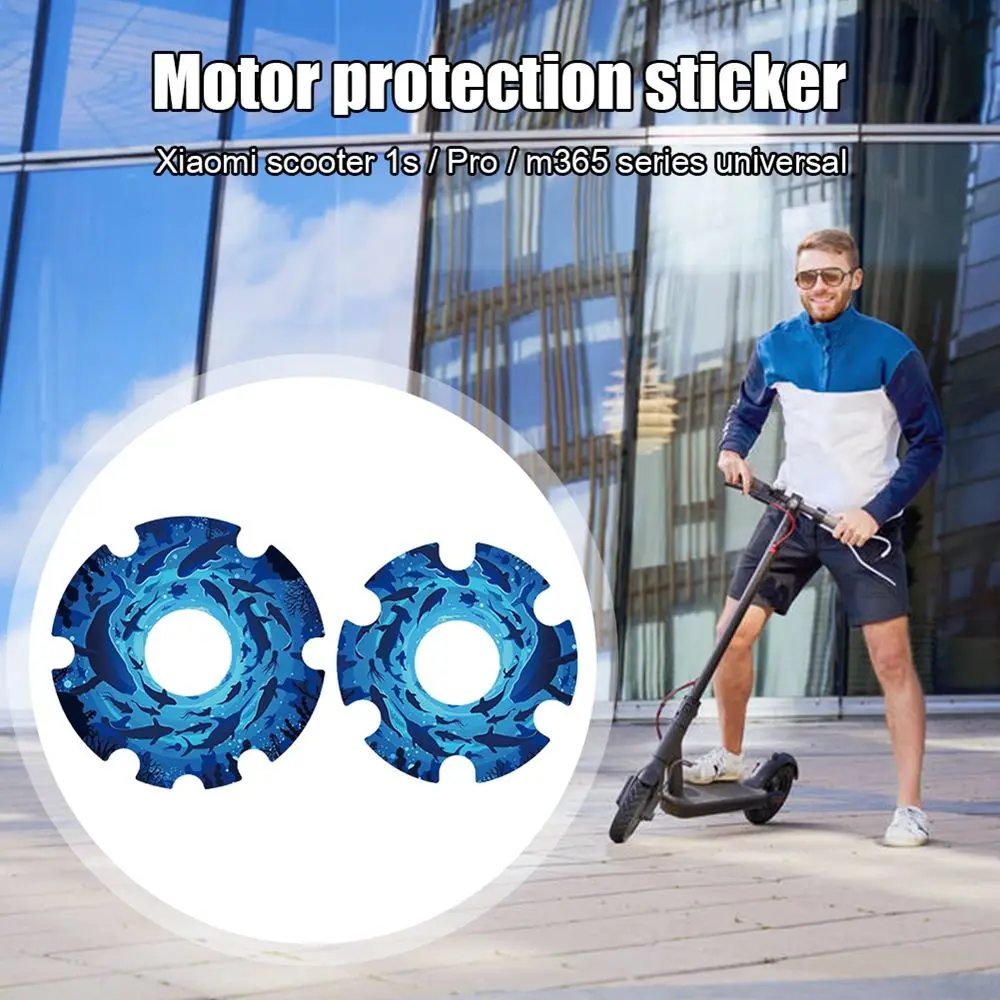 

2 шт./компл., высококачественный ПВХ для Xiaomi M365/1s/pro2, наклейка на переднее колесо, аксессуары для самокатов, защитный чехол для двигателя