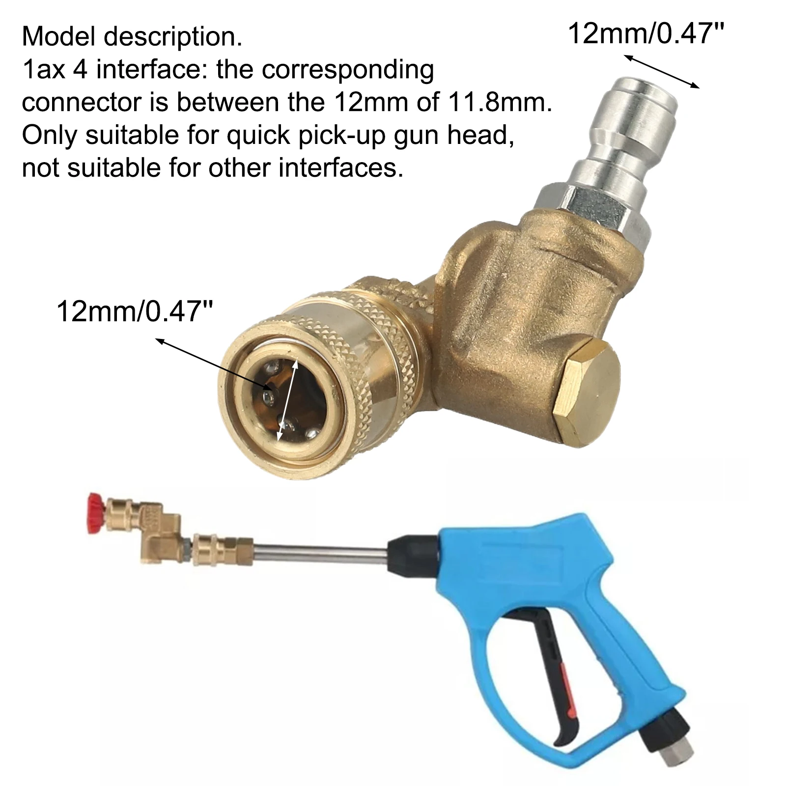 

Efficient Cleaning Car Wash Garage 360 Degree Pivoting Coupler Pivoting Cleaning Nozzle Must-have Cleaning Tool